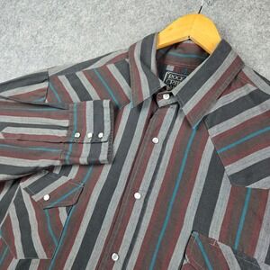 Rock Creek Ranch Western Shirt Mens 2X Multi Pearl Snap Stripe Vintage Style
